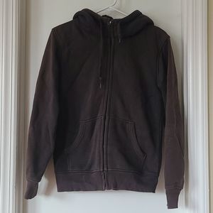 Faux fur lined hoodie size SM